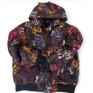 south pole 2000’s men’s puffer w/ graffiti design